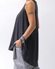 【PLÜ】 COTTON STRETCH TANK TOP PL12_BLACK
