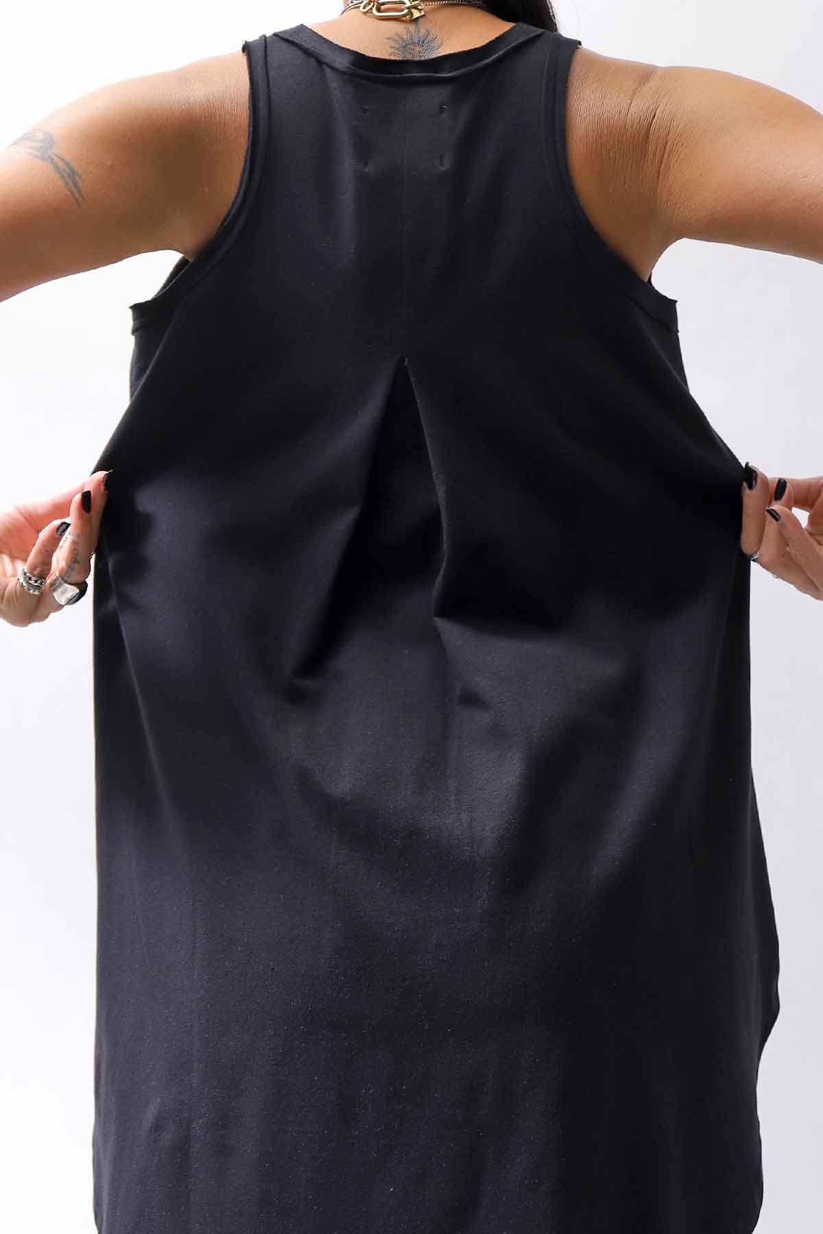 【PLÜ】 COTTON STRETCH TANK TOP PL12_BLACK