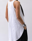 【PLÜ】 COTTON STRETCH TANK TOP PL12_WHITE