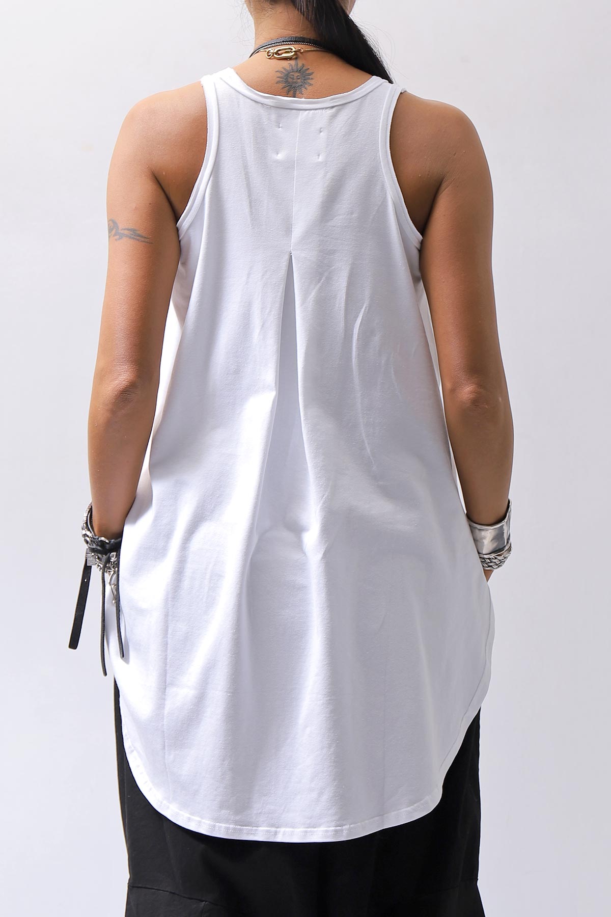 【PLÜ】 COTTON STRETCH TANK TOP PL12_WHITE