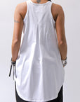 【PLÜ】 COTTON STRETCH TANK TOP PL12_WHITE