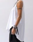 【PLÜ】 COTTON STRETCH TANK TOP PL12_WHITE