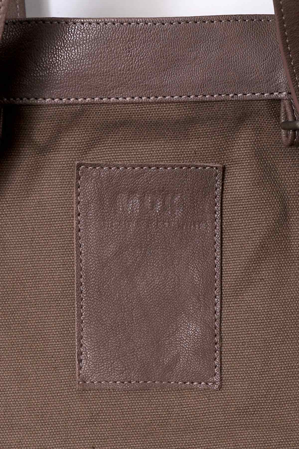 【MIRANDA KALOUDIS】 UNISEX 2WAY CALF LEATHER REGULAR BAG_FANGO