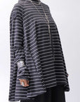 【PLÜ】 COTTON STRETCH TOP PL17T_STRIPE