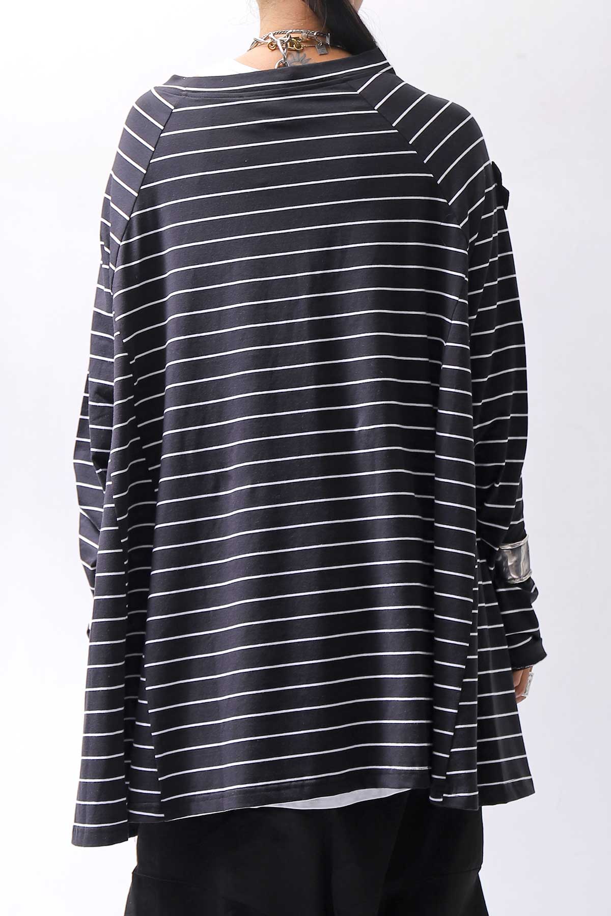 【PLÜ】 COTTON STRETCH TOP PL17T_STRIPE