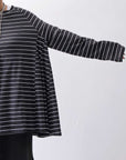 【PLÜ】 COTTON STRETCH TOP PL17T_STRIPE