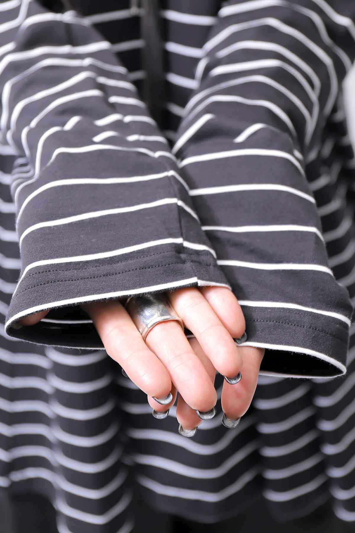 【PLÜ】 COTTON STRETCH TOP PL17T_STRIPE