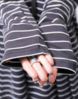 【PLÜ】 COTTON STRETCH TOP PL17T_STRIPE
