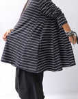 【PLÜ】 COTTON STRETCH TOP PL17T_STRIPE