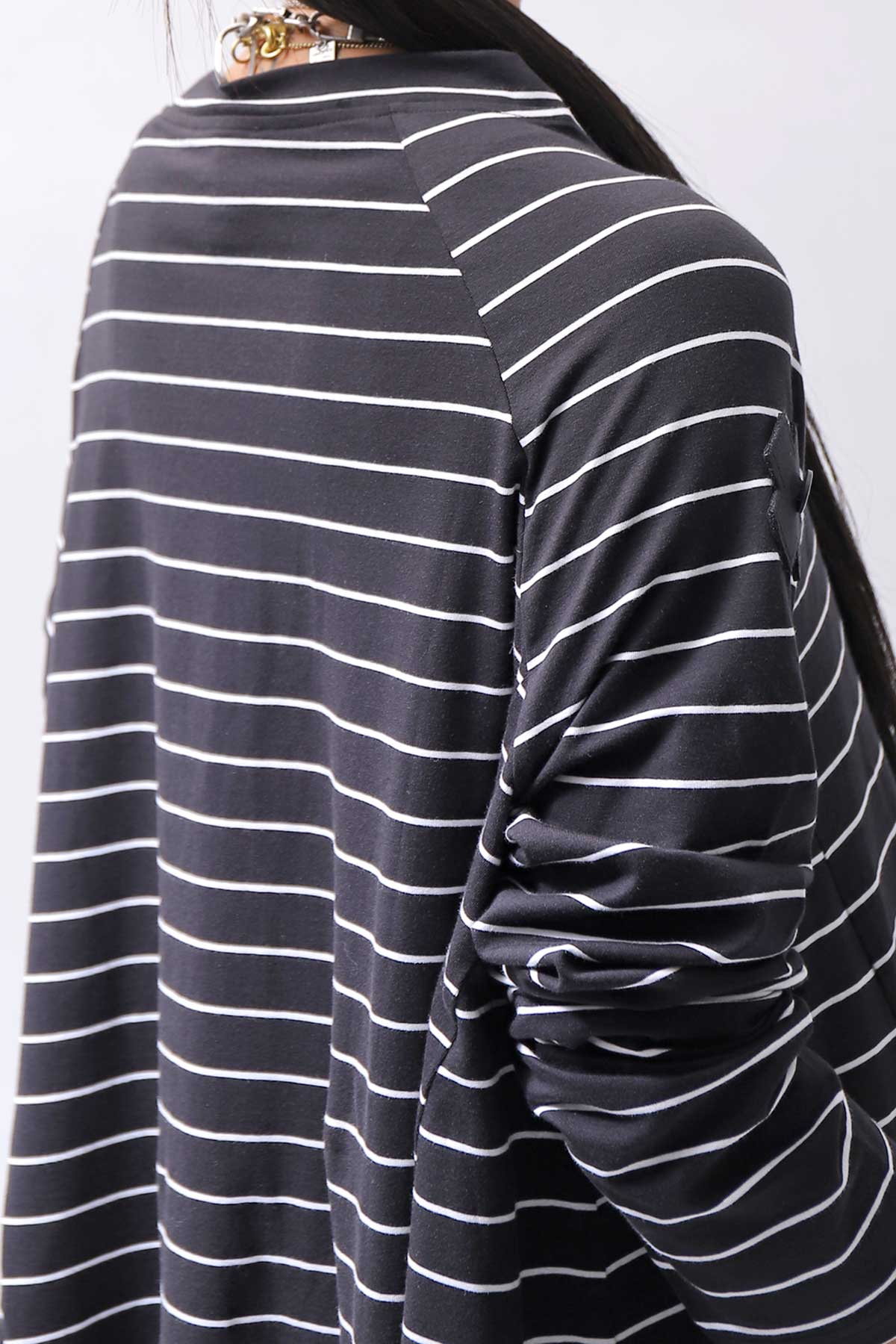 【PLÜ】 COTTON STRETCH TOP PL17T_STRIPE