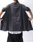 【PLÜ】 COTTON STRETCH TOP PL17T_STRIPE