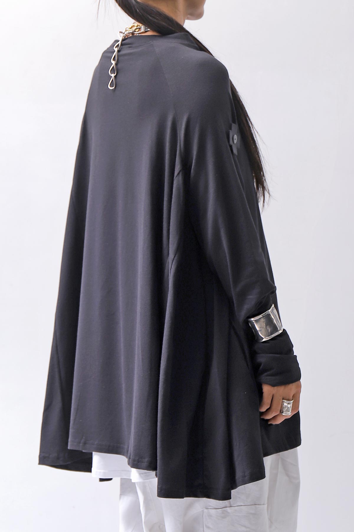 【PLÜ】 COTTON STRETCH TOP PL17T_BLACK