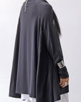 【PLÜ】 COTTON STRETCH TOP PL17T_BLACK