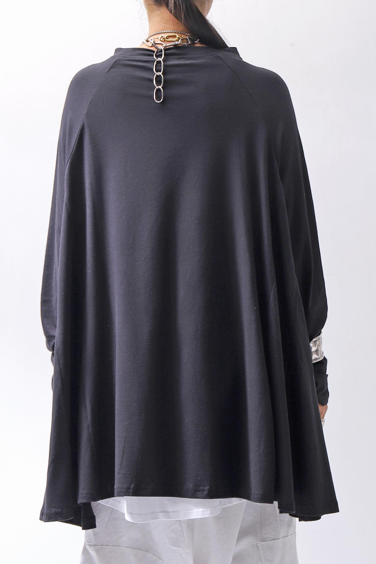 【PLÜ】 COTTON STRETCH TOP PL17T_BLACK