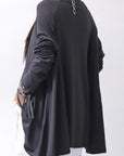 【PLÜ】 COTTON STRETCH TOP PL17T_BLACK