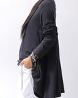 【PLÜ】 COTTON STRETCH TOP PL17T_BLACK