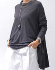 【PLÜ】 COTTON STRETCH TOP PL17T_BLACK