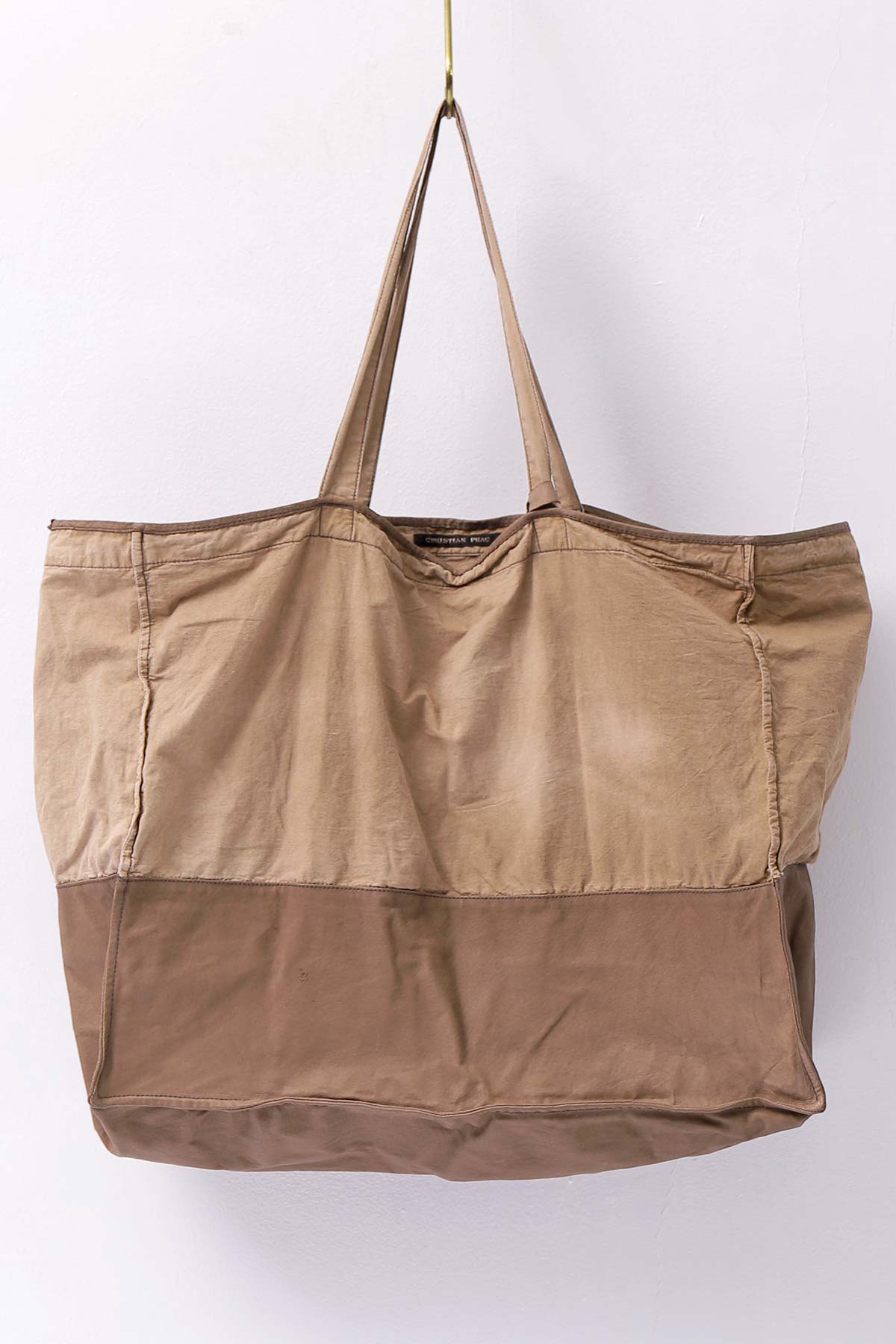 【CHRISTIAN PEAU】 COTTON LEATHER TOTE BAG_CINNAMON