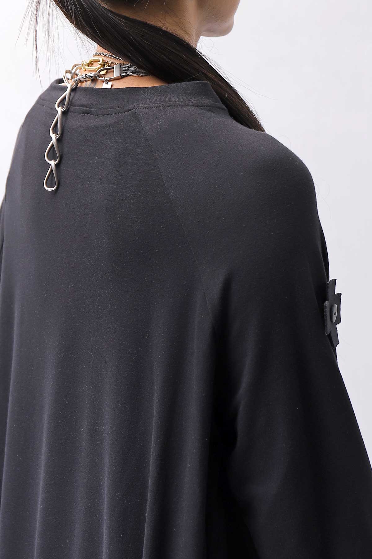 【PLÜ】 COTTON STRETCH TOP PL17T_BLACK