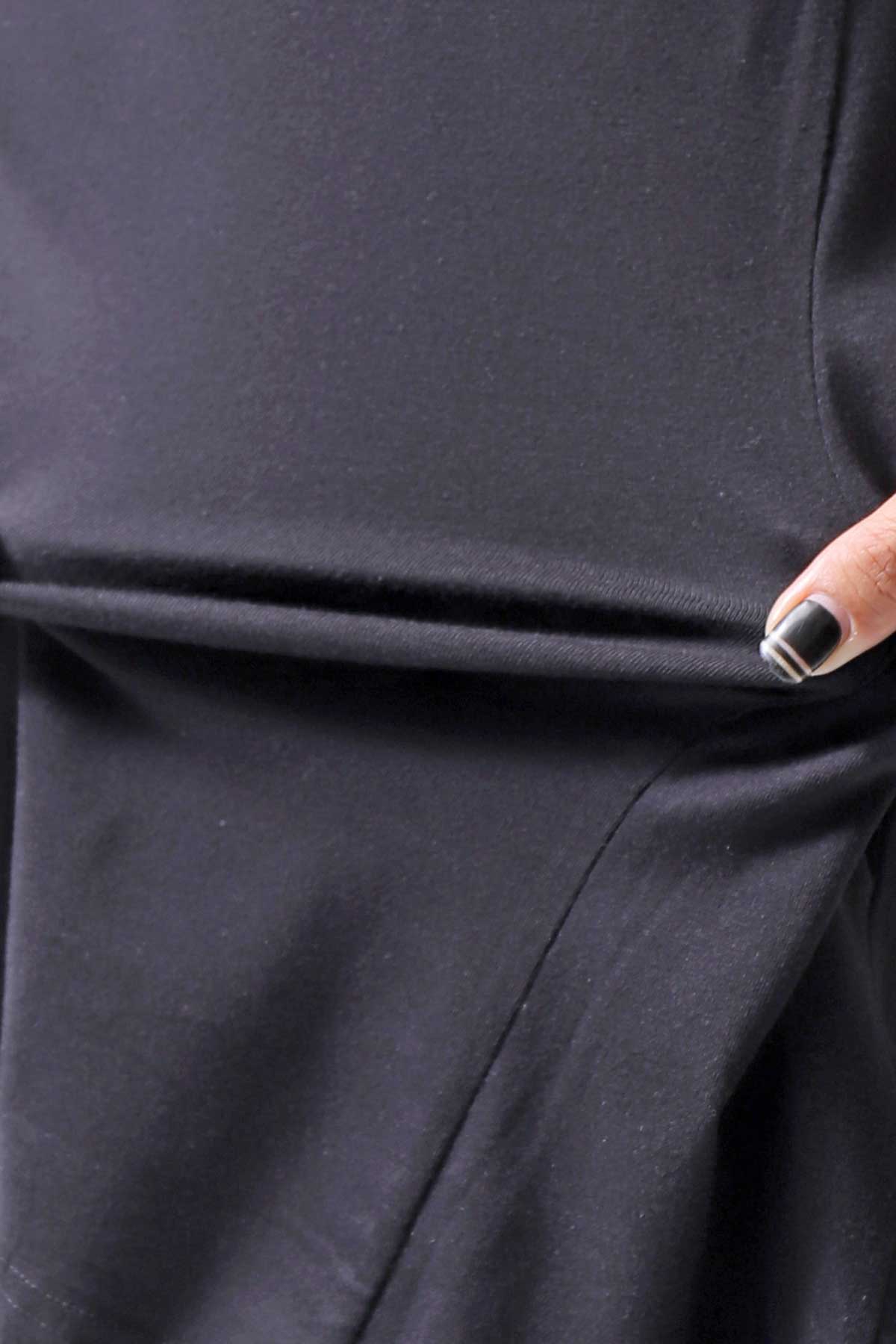 【PLÜ】 COTTON STRETCH TOP PL17T_BLACK