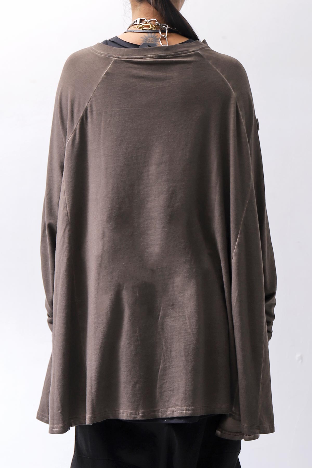 【PLÜ】 COTTON STRETCH TOP PL17T_CHOCOLATE