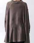 【PLÜ】 COTTON STRETCH TOP PL17T_CHOCOLATE