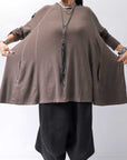 【PLÜ】 COTTON STRETCH TOP PL17T_CHOCOLATE