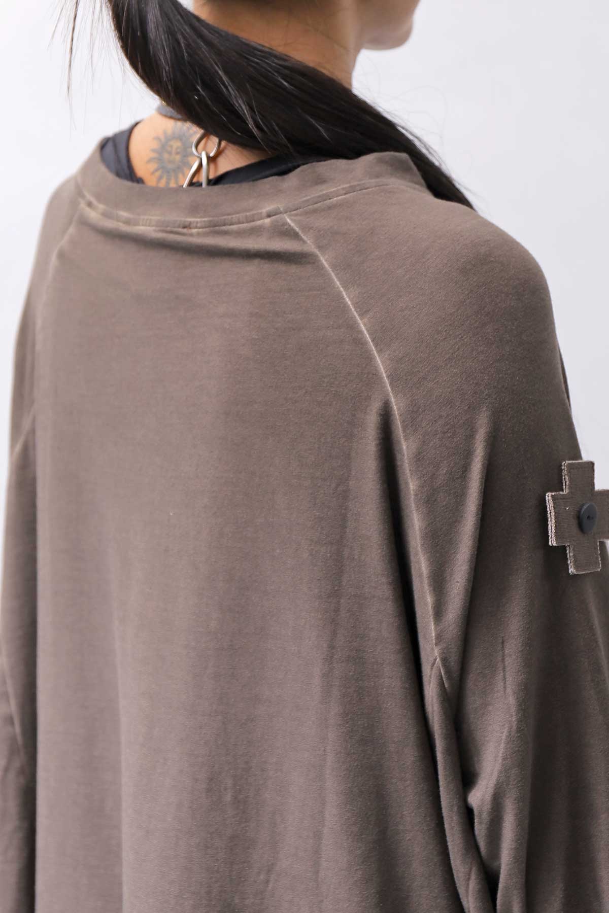 【PLÜ】 COTTON STRETCH TOP PL17T_CHOCOLATE