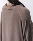【PLÜ】 COTTON STRETCH TOP PL17T_CHOCOLATE