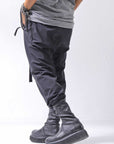 【thom/krom】 UNISEX SUPER STRETCH NYLON RIB PANTS MP29_BLACK