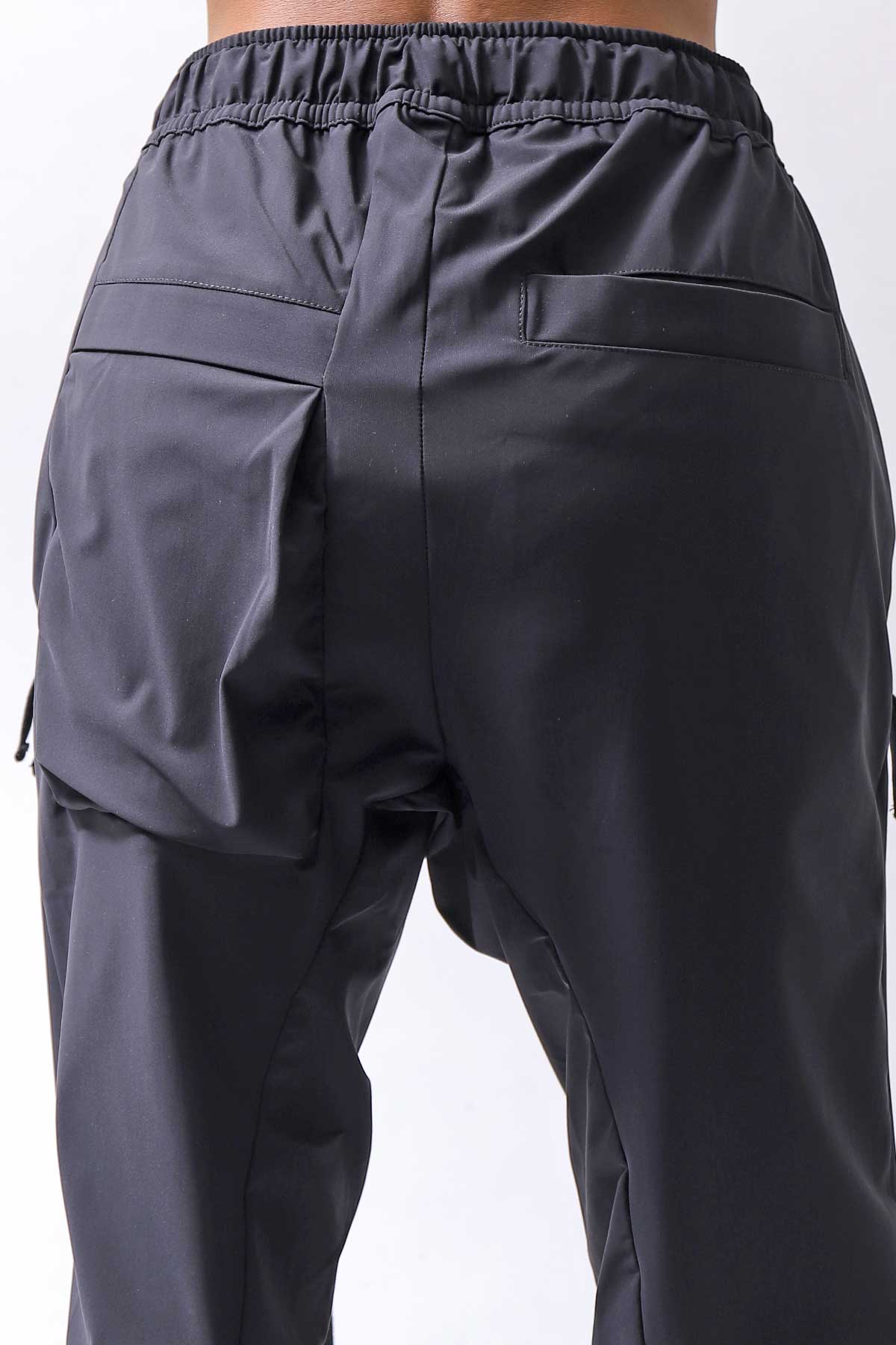 【thom/krom】 UNISEX SUPER STRETCH NYLON RIB PANTS MP29_BLACK