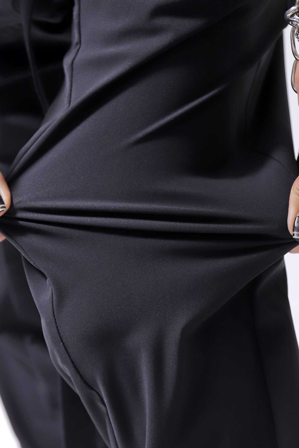 【thom/krom】 UNISEX SUPER STRETCH NYLON RIB PANTS MP29_BLACK