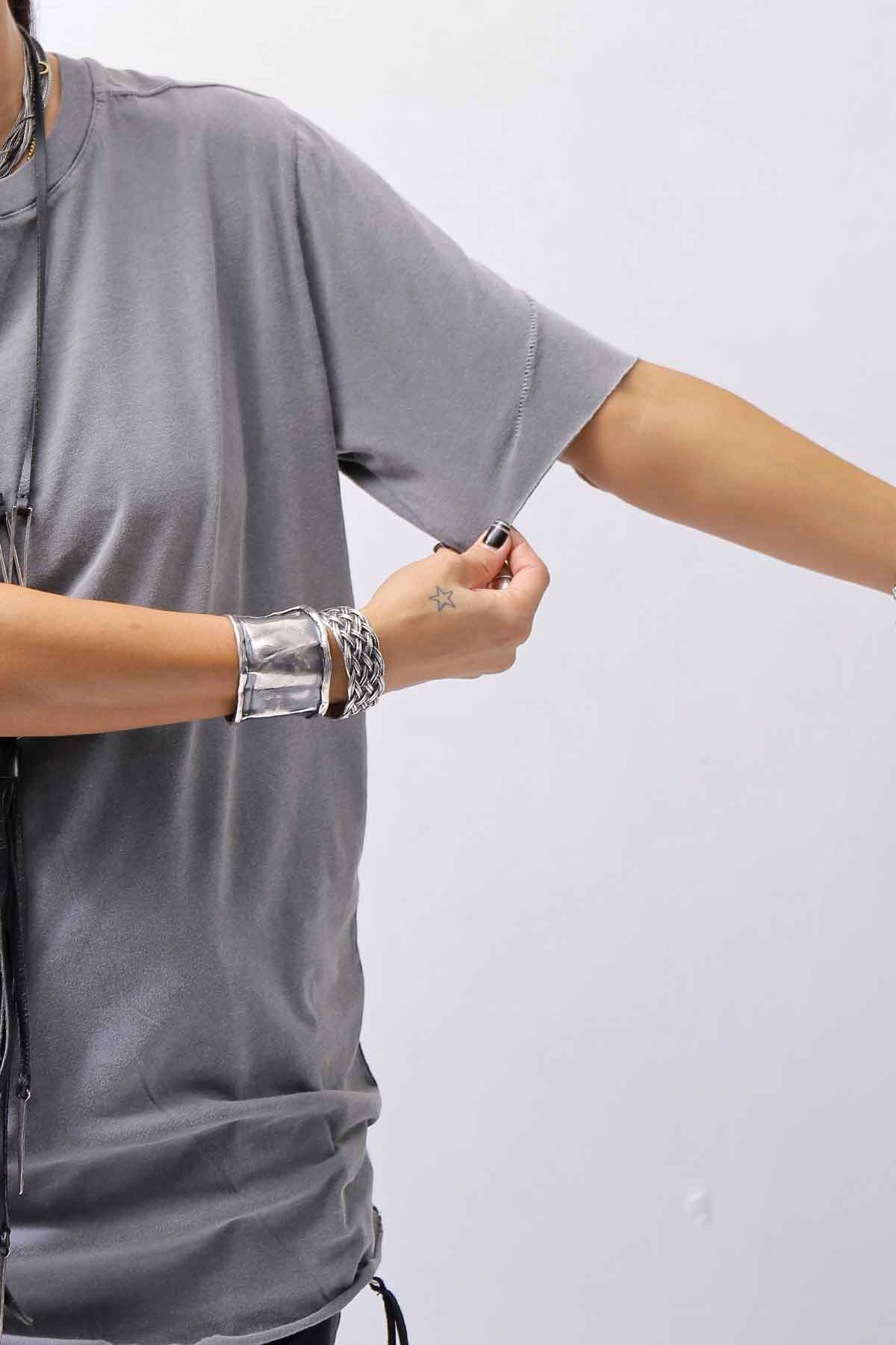 【thom/krom】 UNISEX COTTON REGULAR FIT TEE MTS872_USED GREY