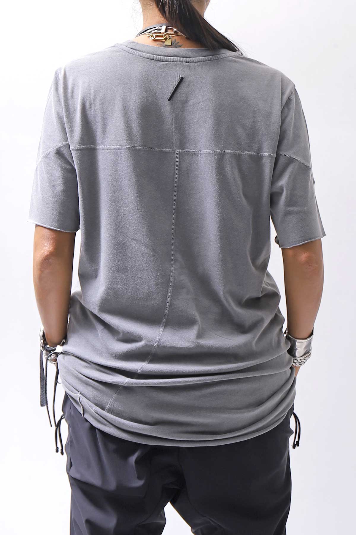 【thom/krom】 UNISEX COTTON REGULAR FIT TEE MTS872_USED GREY