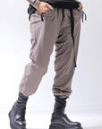【thom/krom】 UNISEX SUPER STRETCH NYLON RIB PANTS MP29_EARTH BROWN