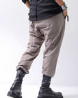 【thom/krom】 UNISEX SUPER STRETCH NYLON RIB PANTS MP29_EARTH BROWN