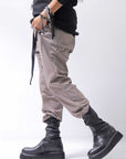 【thom/krom】 UNISEX SUPER STRETCH NYLON RIB PANTS MP29_EARTH BROWN