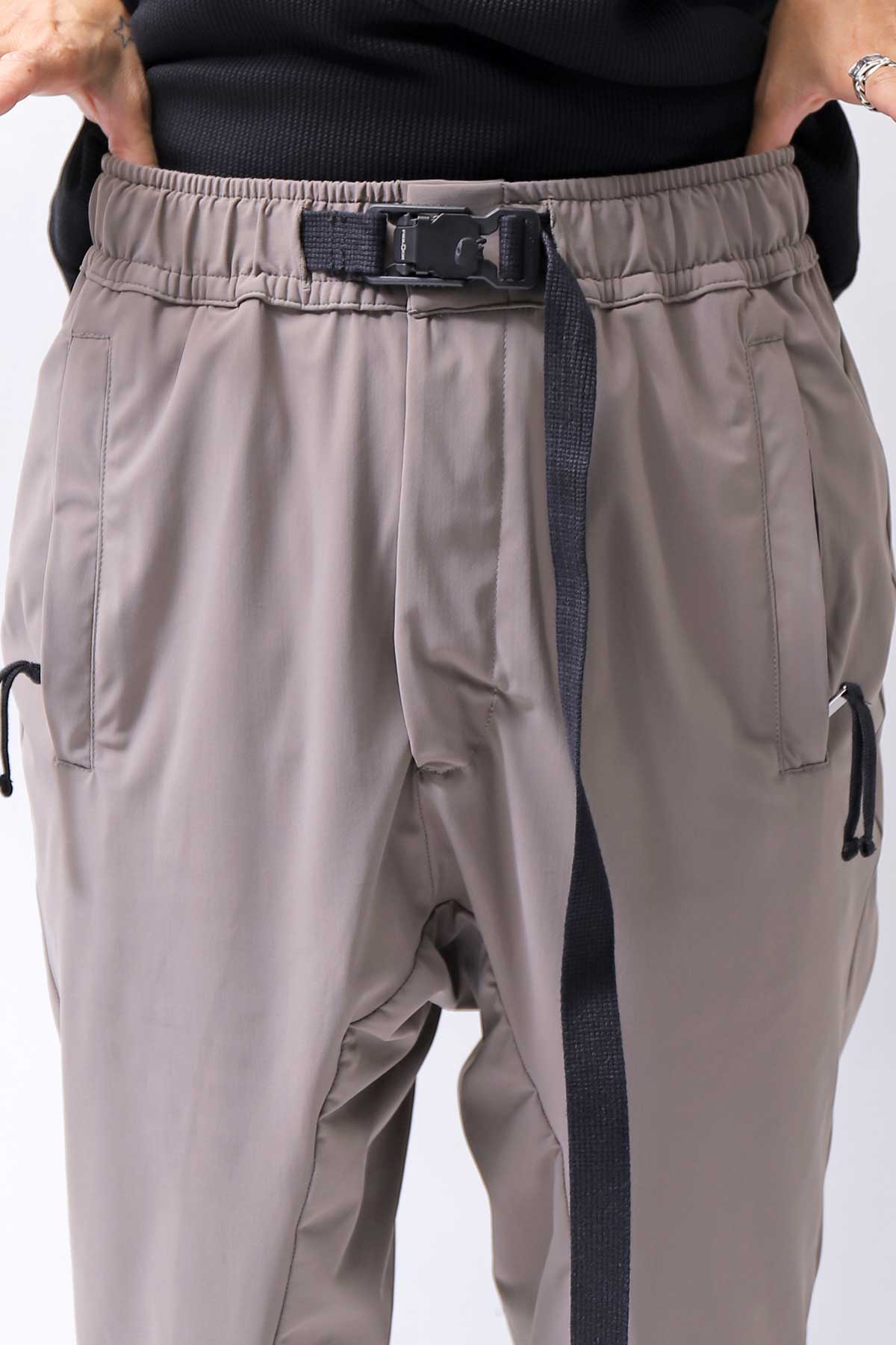 【thom/krom】 UNISEX SUPER STRETCH NYLON RIB PANTS MP29_EARTH BROWN