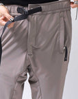 【thom/krom】 UNISEX SUPER STRETCH NYLON RIB PANTS MP29_EARTH BROWN