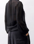 【thom/krom】 LONG SLEEVE SEE THROUGH SHIRT WH10_BLACK
