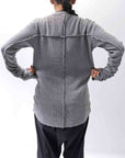 【thom/krom】 UNISEX WAFFLE COTTON LONG SLEEVE MT898_USED GREY