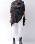 【PLÜ】 MULTIWAY STRETCH COTTON STOLE PL21_STRIPE/BLACK
