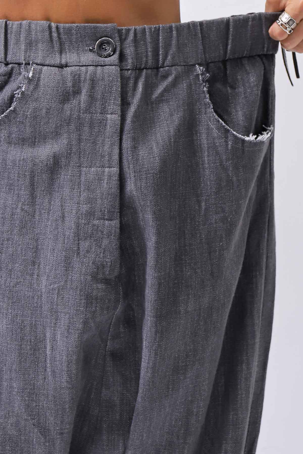 【studio b3】 UNISEX COTTON DENIM BOX SALLOUEL PANTS MPB1830_MARENGO(GREY WASH)
