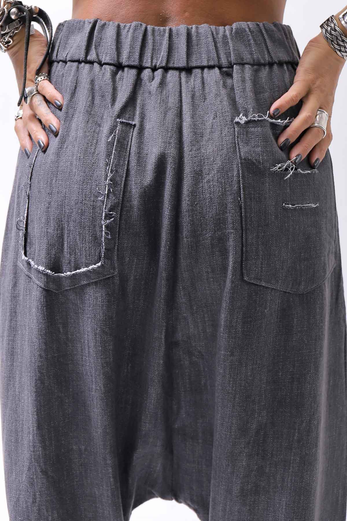 【studio b3】 UNISEX COTTON DENIM BOX SALLOUEL PANTS MPB1830_MARENGO(GREY WASH)