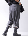 【studio b3】 UNISEX COTTON DENIM BOX SALLOUEL PANTS MPB1830_MARENGO(GREY WASH)