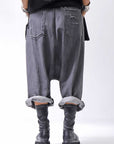 【studio b3】 UNISEX COTTON DENIM BOX SALLOUEL PANTS MPB1830_MARENGO(GREY WASH)