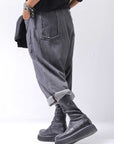 【studio b3】 UNISEX COTTON DENIM BOX SALLOUEL PANTS MPB1830_MARENGO(GREY WASH)