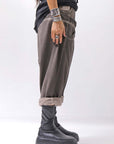 【studio b3】 UNISEX COTTON & SWEAT BOX SARROUEL PANTS RBB1974_TRUFFLE OLD DYE