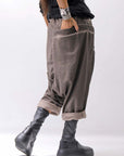【studio b3】 UNISEX COTTON & SWEAT BOX SARROUEL PANTS RBB1974_TRUFFLE OLD DYE