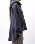 【studio b3】 UNISEX OVERSIZED COTTON SWEAT HOODIE SHB2161_BLACK